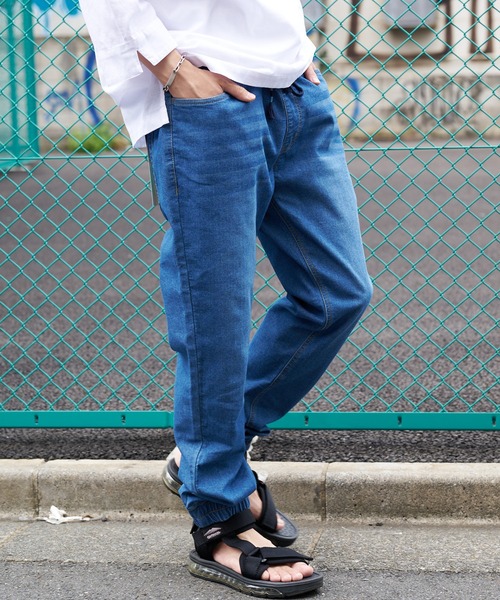 Blue Standard (ブルースタンダード)の「【BLUE STANDARD/ブルースタンダード】AIRBLOW エアブロウデニム ジョガーパンツ 夏デニム 裾リブ(デニムパンツ・メンズ・ネイビー/ブルー・MEDIUM/LARGE/X-LARGE)」の16枚目の写真
