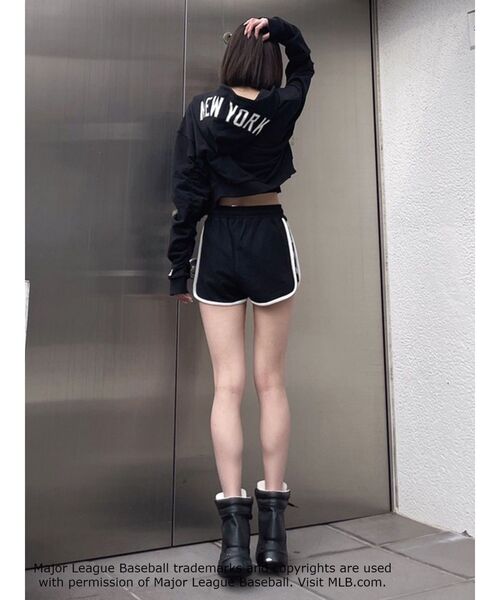 GYDA（ジェイダ）の「GYDA [MLB] サイドLOGOスウェットショートパンツ（スウェットパンツ・レディース・グレー/オフホワイト/ブラック・FREE）」の16枚目の写真