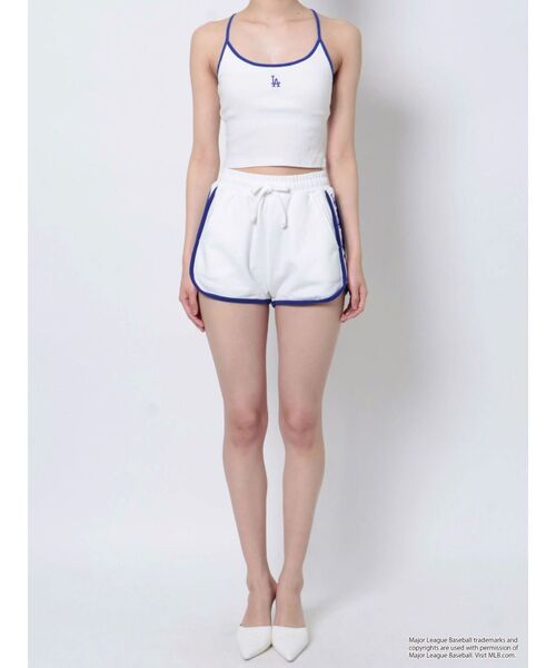 GYDA（ジェイダ）の「GYDA [MLB] サイドLOGOスウェットショートパンツ（スウェットパンツ・レディース・グレー/オフホワイト/ブラック・FREE）」の9枚目の写真