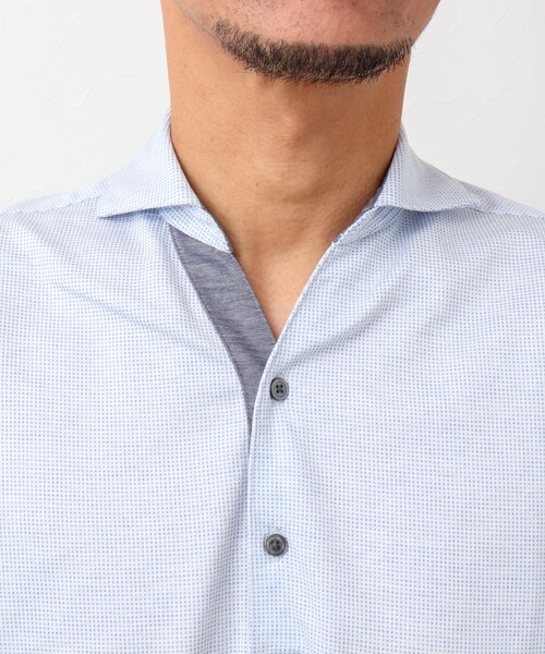 Stutostein Nolley's（シュテットシュタインノーリーズ）の「《ビジカジ対応》スキッパーカッタウェイポロシャツ（ポロシャツ・メンズ・ブルー/サックスブルー/ネイビー・M/L/XL）」の11枚目の写真