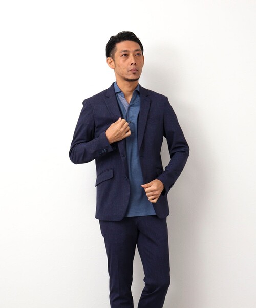 Stutostein Nolley's（シュテットシュタインノーリーズ）の「《ビジカジ対応》スキッパーカッタウェイポロシャツ（ポロシャツ・メンズ・ブルー/サックスブルー/ネイビー・M/L/XL）」の21枚目の写真