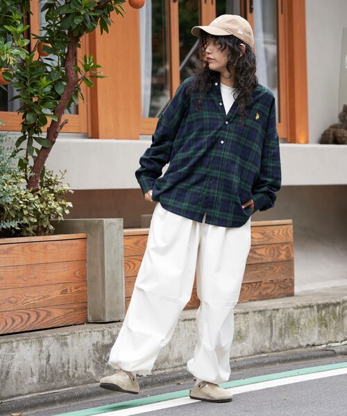 ブラウス シャツ 「U.S. POLO ASSN」ワイドシルエット フランネルチェック シャツ レディース U.S. POLO ASSN. ブラウス シャツ 「U.S. ASSN」ワイド