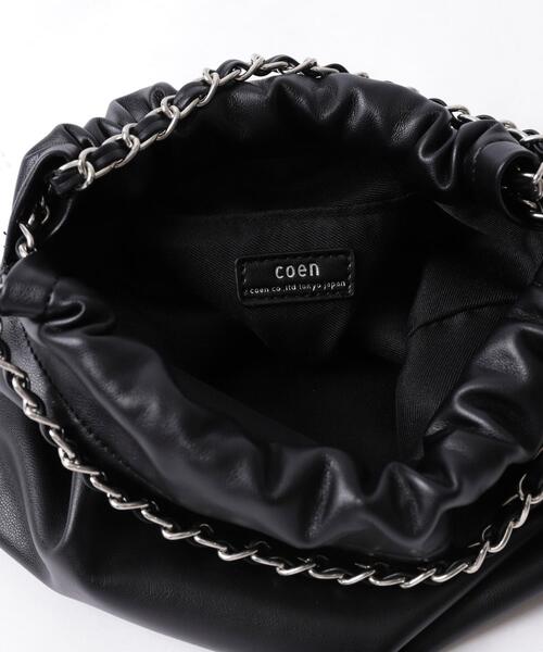 coen（コーエン）の「チェーン巾着バッグ（ハンドバッグ・レディース・ブラック/シルバー・FREE）」の22枚目の写真