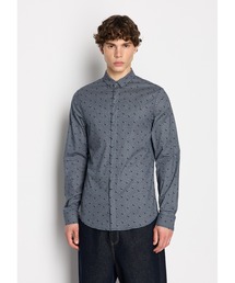 ARMANI EXCHANGE | 【A|X アルマーニ エクスチェンジ】オールオーバーロゴ　長袖シャツ/SLIM(シャツ/ブラウス)