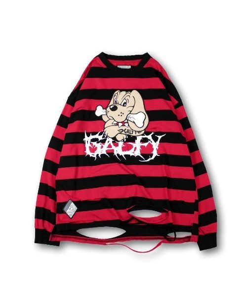 GALFY (ガルフィー) ビリビリボーダー ロンTee BLACK/GRAY 【公式通販】