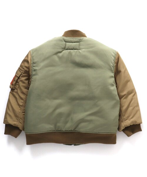BREEZE（ブリーズ）の「中綿MA-1ブルゾン（MA-1・キッズ・カーキ・80/90/110/130/140/120/100）」の8枚目の写真