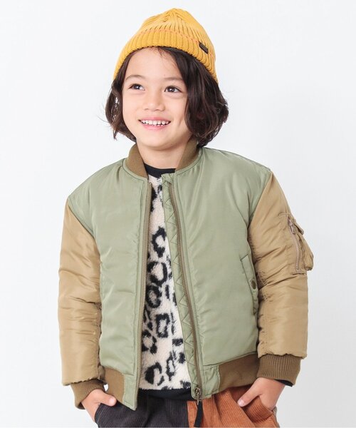 BREEZE（ブリーズ）の「中綿MA-1ブルゾン（MA-1・キッズ・カーキ・80/90/110/130/140/120/100）」の3枚目の写真