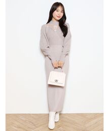 MERCURYDUO | 2WAYオープンショルダードッキングレースニットワンピース(ワンピース)