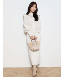 MERCURYDUO | 2WAYオープンショルダードッキングレースニットワンピース(ワンピース)