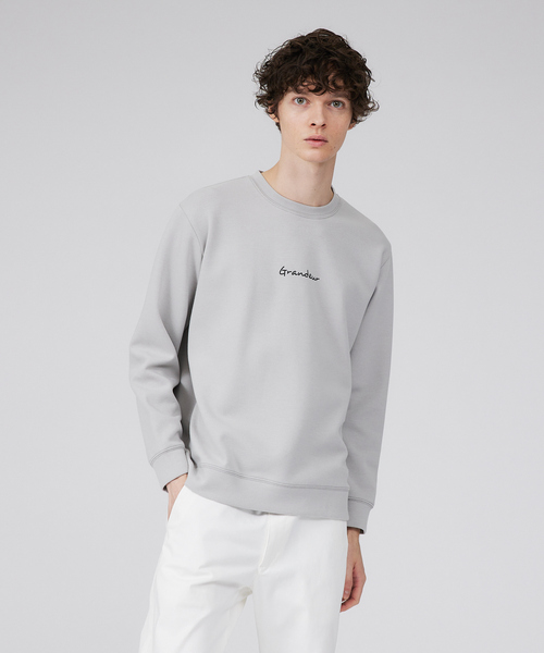 ABAHOUSE GRAY(アバハウスグレイ)の「【Grandeur】シルキーダンボール ロゴ 長袖 Tシャツ(Tシャツ/カットソー・メンズ・グレイッシュベージュ/ホワイト/グリーン/ネイビー/スモークピンク・46/48)」の10枚目の写真