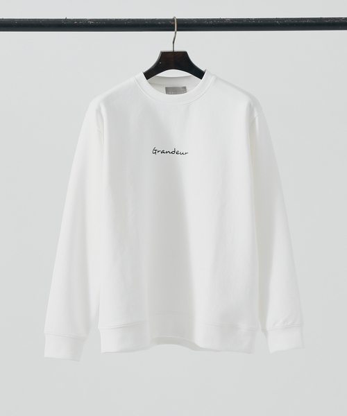 ABAHOUSE GRAY(アバハウスグレイ)の「【Grandeur】シルキーダンボール ロゴ 長袖 Tシャツ(Tシャツ/カットソー・メンズ・グレイッシュベージュ/ホワイト/グリーン/ネイビー/スモークピンク・46/48)」の7枚目の写真