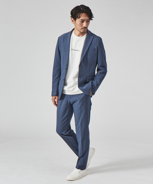 ABAHOUSE GRAY(アバハウスグレイ)の「【Grandeur】シルキーダンボール ロゴ 長袖 Tシャツ(Tシャツ/カットソー・メンズ・グレイッシュベージュ/ホワイト/グリーン/ネイビー/スモークピンク・46/48)」の8枚目の写真