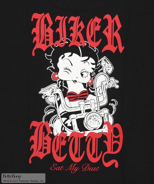 BETTY BOOP(ベティ・ブープ)の「【ベティーコレクション】バックプリント長袖Tシャツ(Tシャツ/カットソー・レディース・オフホワイト/ブラック/スミクロ・ONESIZE)」の9枚目の写真
