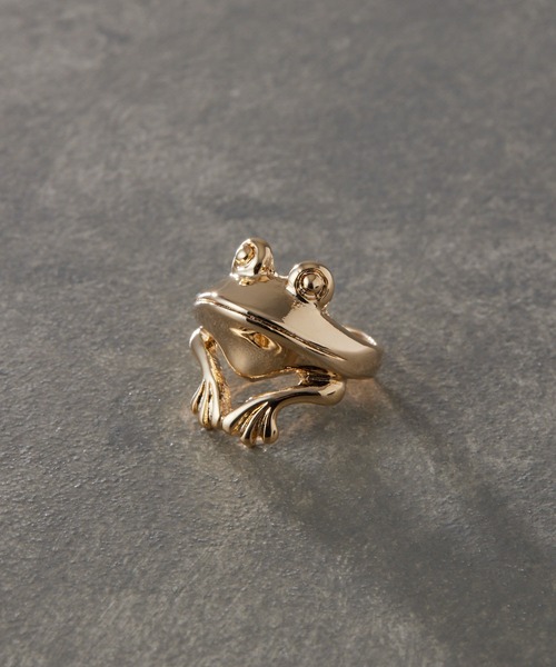 ear PAPILLONNER（イアパピヨネ）の「《WEB限定》おすましカエルリング（リング・レディース・シルバー/ゴールド・ONE SIZE）」の10枚目の写真