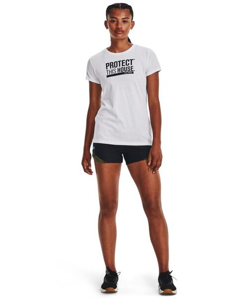 UNDER ARMOUR（アンダーアーマー）の「UAプレーアップ トリコット ノベルティ ショーツ3.0（トレーニング/レディース）（その他パンツ・レディース・ブラック系・S/L/XL/M）」の3枚目の写真