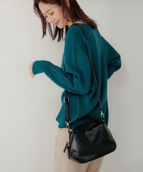 GLOBAL WORK(グローバルワーク)の「スぺ軽お財布ショルダー/一部店舗限定/973091(ショルダーバッグ・レディース・ブラック/アイボリー/レオパード・FREE)」の3枚目の写真