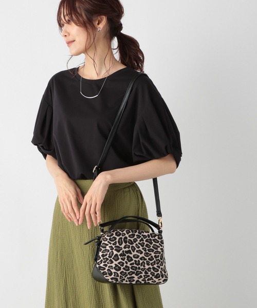 GLOBAL WORK(グローバルワーク)の「スぺ軽お財布ショルダー/一部店舗限定/973091(ショルダーバッグ・レディース・ブラック/アイボリー/レオパード・FREE)」の5枚目の写真