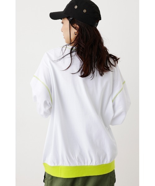 RODEO CROWNS WIDE BOWL（ロデオクラウンズワイドボウル）の「Color ステッチL/S Tシャツ（Tシャツ/カットソー・レディース・ホワイト/ターコイズブルー/オレンジ・FREE）」の18枚目の写真