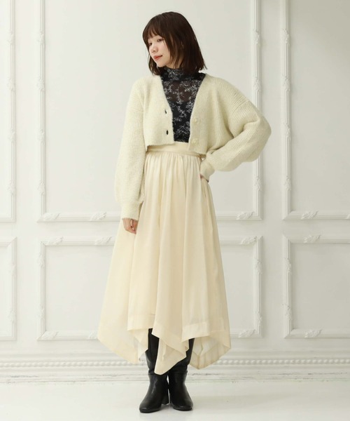 archives（アルシーヴ）の「花柄プリントチュールＴＯＰＳ（Tシャツ/カットソー・レディース・ブラック/オフホワイト・MEDIUM）」の10枚目の写真