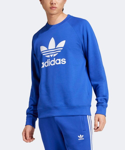 adidas(アディダス)の「アディカラー クラシックス トレフォイル クルーネック スウェット / トレーナー / アディダスオリジナルス adidas Originals(スウェット・メンズ・グレー/ブラック/パープル/ブルー・X-LARGE/MEDIUM/3XL/X-SMALL/XX-LARGE/LARGE/XX-SMALL/SMALL)」の3枚目の写真