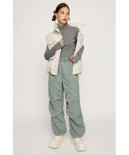 SLY（スライ）の「NYLON GATHER PT ナイロン ギャザー パンツ