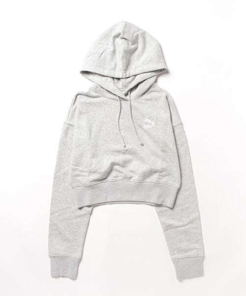 PUMA（プーマ）の「PUMA プーマ ウィメンズ CLASSICS クロップド フーディー TR（スウェット・レディース・ブラック/ライトグレー・LARGE/MEDIUM/X-SMALL/SMALL）」の21枚目の写真