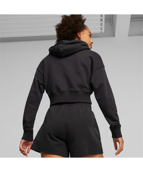 PUMA（プーマ）の「PUMA プーマ ウィメンズ CLASSICS クロップド フーディー TR（スウェット・レディース・ブラック/ライトグレー・LARGE/MEDIUM/X-SMALL/SMALL）」の12枚目の写真