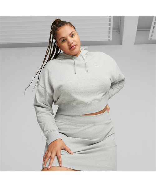 PUMA（プーマ）の「PUMA プーマ ウィメンズ CLASSICS クロップド フーディー TR（スウェット・レディース・ブラック/ライトグレー・LARGE/MEDIUM/X-SMALL/SMALL）」の13枚目の写真