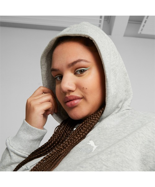 PUMA（プーマ）の「PUMA プーマ ウィメンズ CLASSICS クロップド フーディー TR（スウェット・レディース・ブラック/ライトグレー・LARGE/MEDIUM/X-SMALL/SMALL）」の14枚目の写真