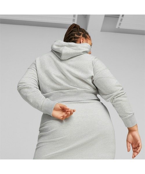 PUMA（プーマ）の「PUMA プーマ ウィメンズ CLASSICS クロップド フーディー TR（スウェット・レディース・ブラック/ライトグレー・LARGE/MEDIUM/X-SMALL/SMALL）」の15枚目の写真