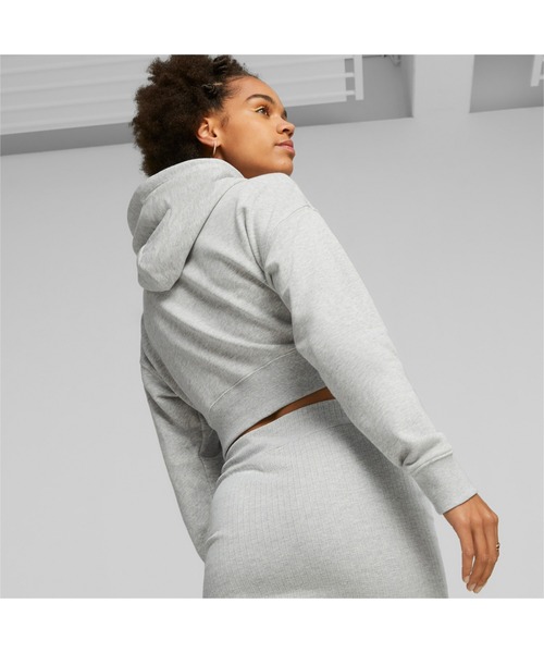 PUMA（プーマ）の「PUMA プーマ ウィメンズ CLASSICS クロップド フーディー TR（スウェット・レディース・ブラック/ライトグレー・LARGE/MEDIUM/X-SMALL/SMALL）」の18枚目の写真