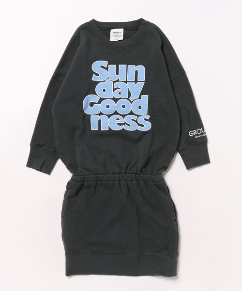【セール】裏毛ロゴワンピース（ワンピース）｜GROOVY COLORS（グルービーカラーズ） pattayablatt.com