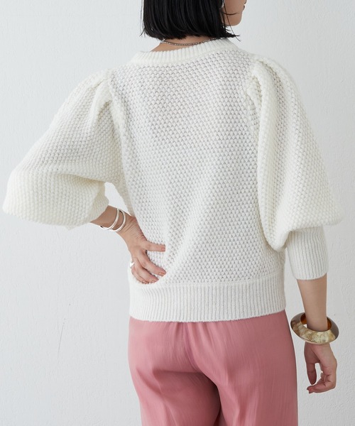 SHENERY（シーナリー）の「ポップコーンニットプルオーバー（ニット/セーター・レディース・ブラック/ピンク/オフホワイト・FREE）」の10枚目の写真