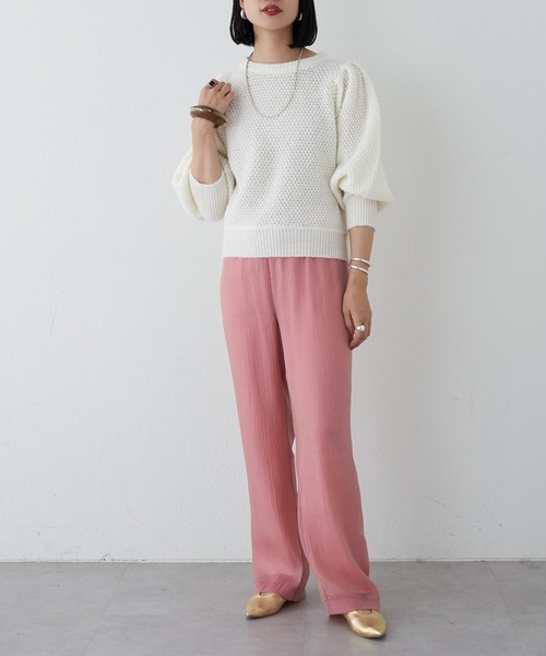 SHENERY（シーナリー）の「ポップコーンニットプルオーバー（ニット/セーター・レディース・ブラック/ピンク/オフホワイト・FREE）」の14枚目の写真