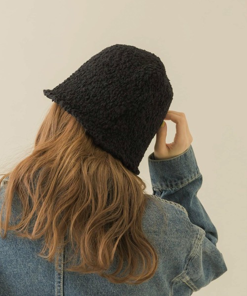 SMELLY(スメリー)の「モコモコクローシュハット(ハット・レディース・キャメル/アイボリー/ブラック・-)」の20枚目の写真