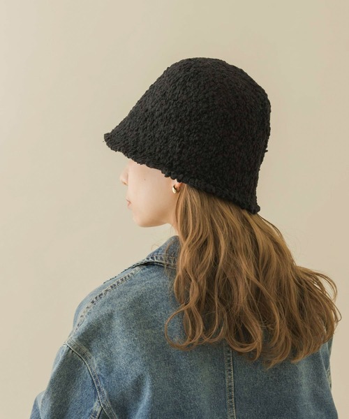 SMELLY(スメリー)の「モコモコクローシュハット(ハット・レディース・キャメル/アイボリー/ブラック・-)」の21枚目の写真