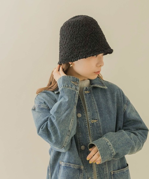 SMELLY(スメリー)の「モコモコクローシュハット(ハット・レディース・キャメル/アイボリー/ブラック・-)」の22枚目の写真