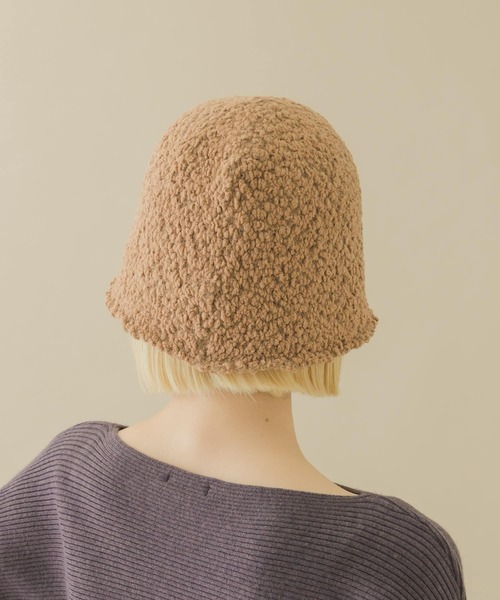 SMELLY(スメリー)の「モコモコクローシュハット(ハット・レディース・キャメル/アイボリー/ブラック・-)」の19枚目の写真