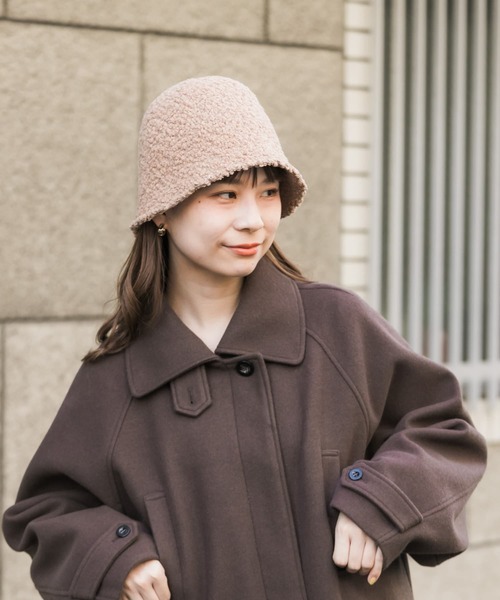 SMELLY(スメリー)の「モコモコクローシュハット(ハット・レディース・キャメル/アイボリー/ブラック・-)」の15枚目の写真