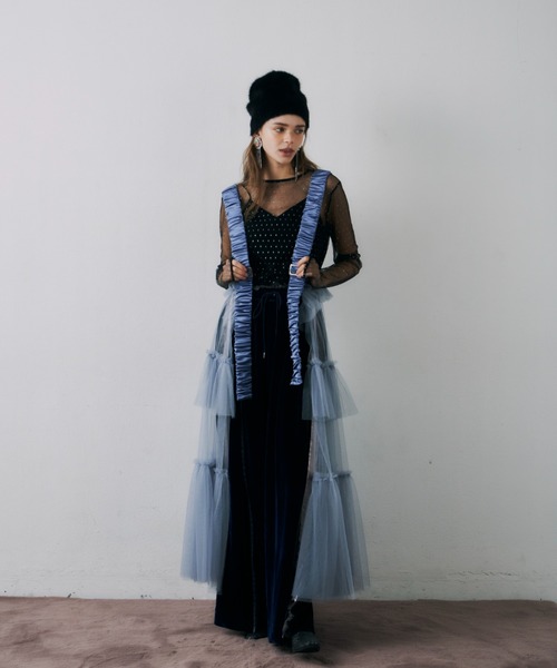 J1U by LA BELLE ETUDE（ジユウバイラベルエチュード）の「ラメドットシースルートップス（シャツ/ブラウス・レディース・ホワイト/ブラック・FREE）」の10枚目の写真