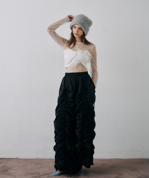 J1U by LA BELLE ETUDE（ジユウバイラベルエチュード）の「ラメドットシースルートップス（シャツ/ブラウス・レディース・ホワイト/ブラック・FREE）」の15枚目の写真