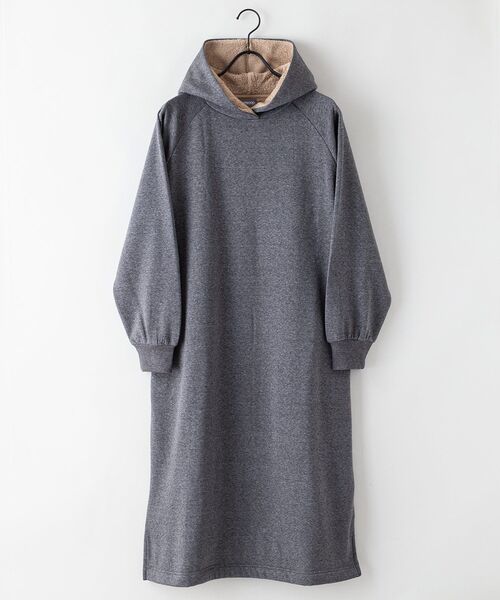 OUTDOOR PRODUCTS(アウトドアプロダクツ)の「【OUTDOOR PRODUCTS/アウトドアプロダクツ】 身頃ボア ワンピース(ワンピース・レディース・ブラック/チャコールグレー/ダークグリーン/杢グレー・MEDIUM/LARGE)」の2枚目の写真