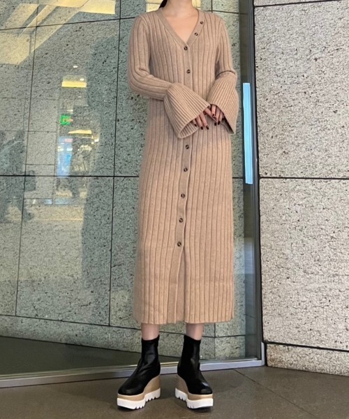 AMAIL(アマイル)の「Pokky lib knit cardigan(カーディガン/ボレロ・レディース・グレー/ベージュ/レッド・FREE)」の6枚目の写真