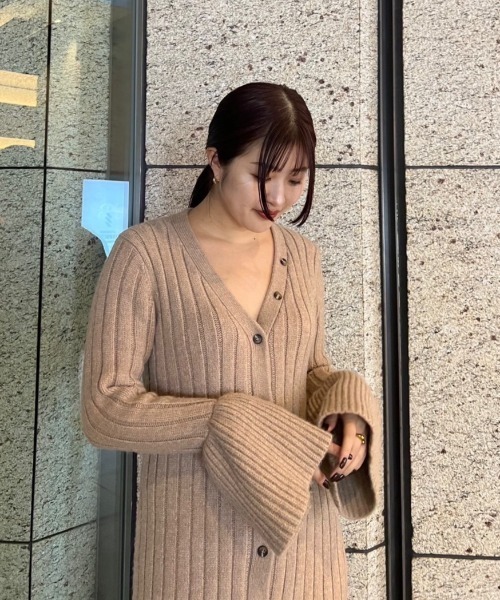カーディガン Pokky lib knit cardigan レディース AMAIL（アマイル）の「Pokky lib knit cardigan（カーディガン
