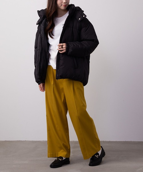 セール】NAVY 撥水 フード取り外し 2WAY中綿 ジャケット アウター