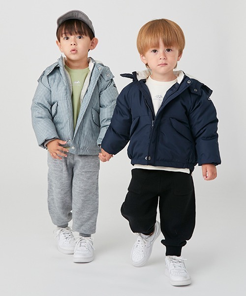 petit main（プティマイン）の「ダウンジャケット（ブルゾン・キッズ・ネイビー/グリーン/グレー/キャメル・130cm/80ｃｍ/110cm/100cm/90cm/120cm）」の5枚目の写真