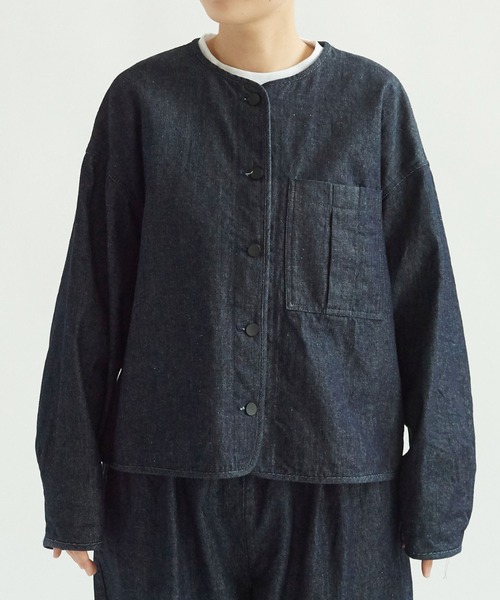 10oz デニム haori ジャケット 1701JK003241を使った人気