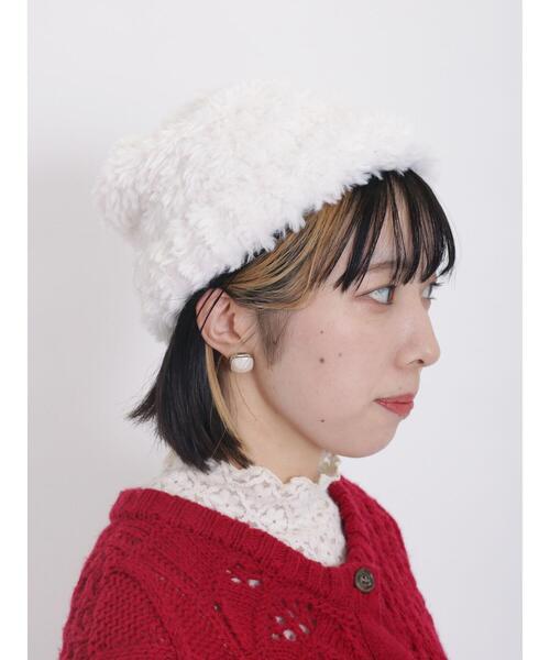 Samansa Mos2（サマンサ モスモス）の「モールニットワッチ（ハット・レディース・オフホワイト/ベージュ・F）」の9枚目の写真