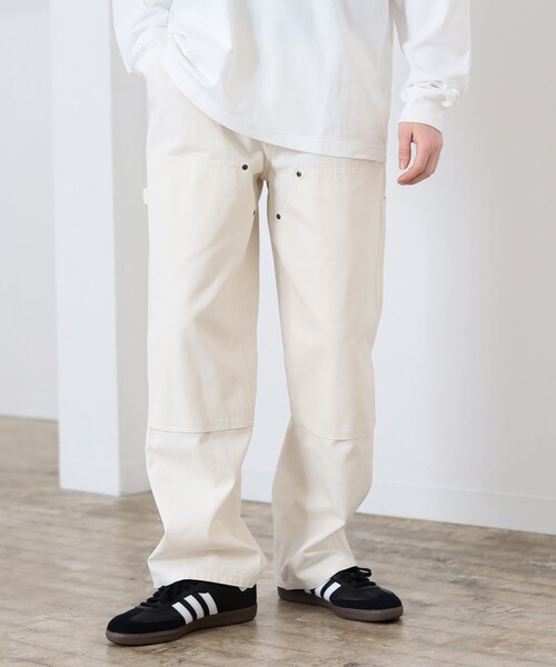 BEAMS+ コットンペインターパンツ ホワイト BEAMS HEART（ビームス