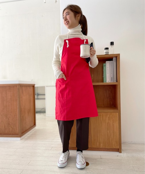 【未使用/未開封】うさまる エプロン ★ 胸当てエプロン(無地)[KAZEN製品] APK499｜飲食店制服・フード